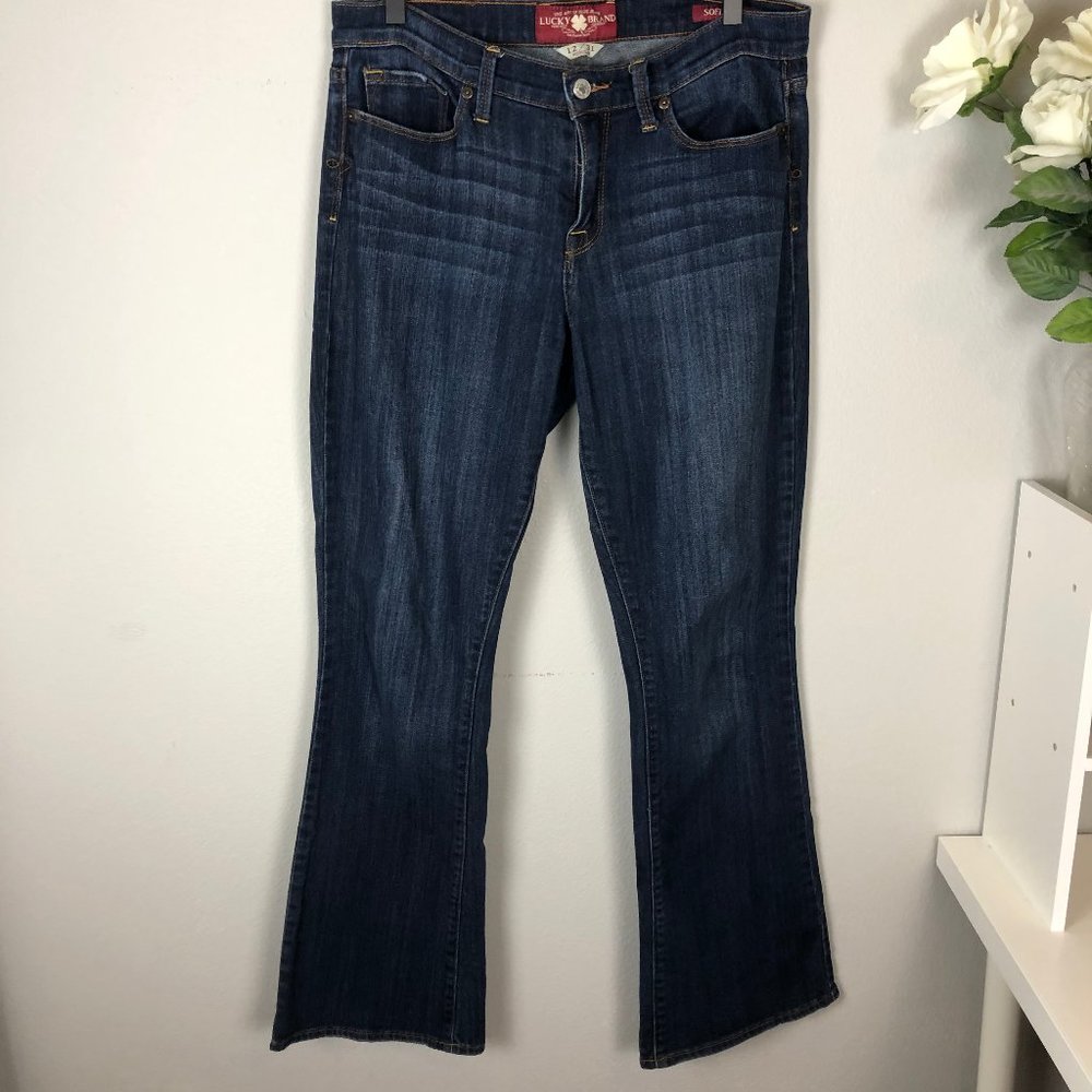 Lucky Brand Dark Wash Sofia Boot Jeans, Sz 12/31